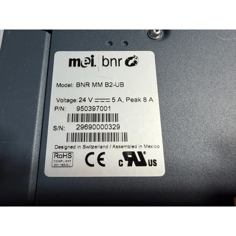 MEI BNR MM B2-UB Bank Note Recycler 24V Bill Validator 950397001 M037851